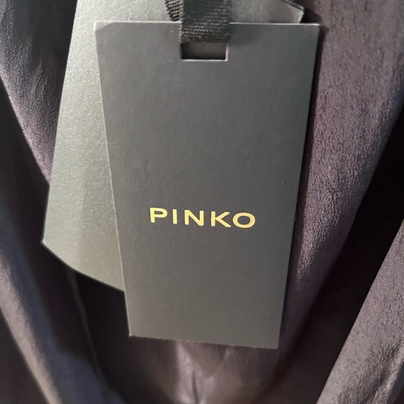 Pinko Striped Open Back Dress. Size 8 - Picture 10 of 15